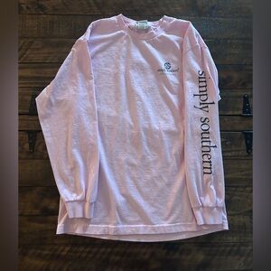 Simply Southern Light Pink Long Sleeve Tee